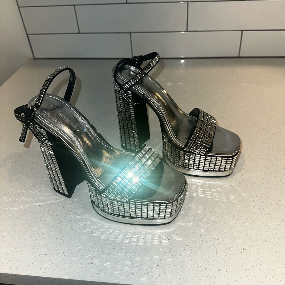 AZALEA WANG CATRIONA CHUNKY EMBELLISHED SANDAL 💎
